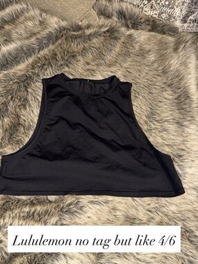 lululemon athletica Black High-Neck Cropped Tank